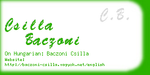 csilla baczoni business card